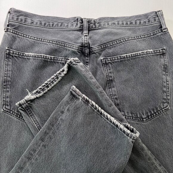 AGOLDE 90's Pinch Waist Jeans High Rise Straight Leg in Black Tea Size 31 - Picture 13 of 13